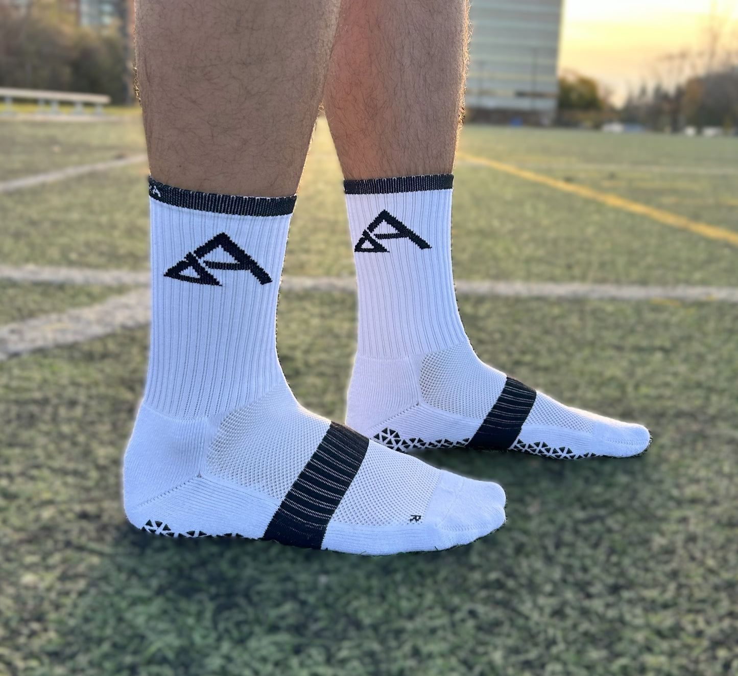 Football Aura Grip Socks White