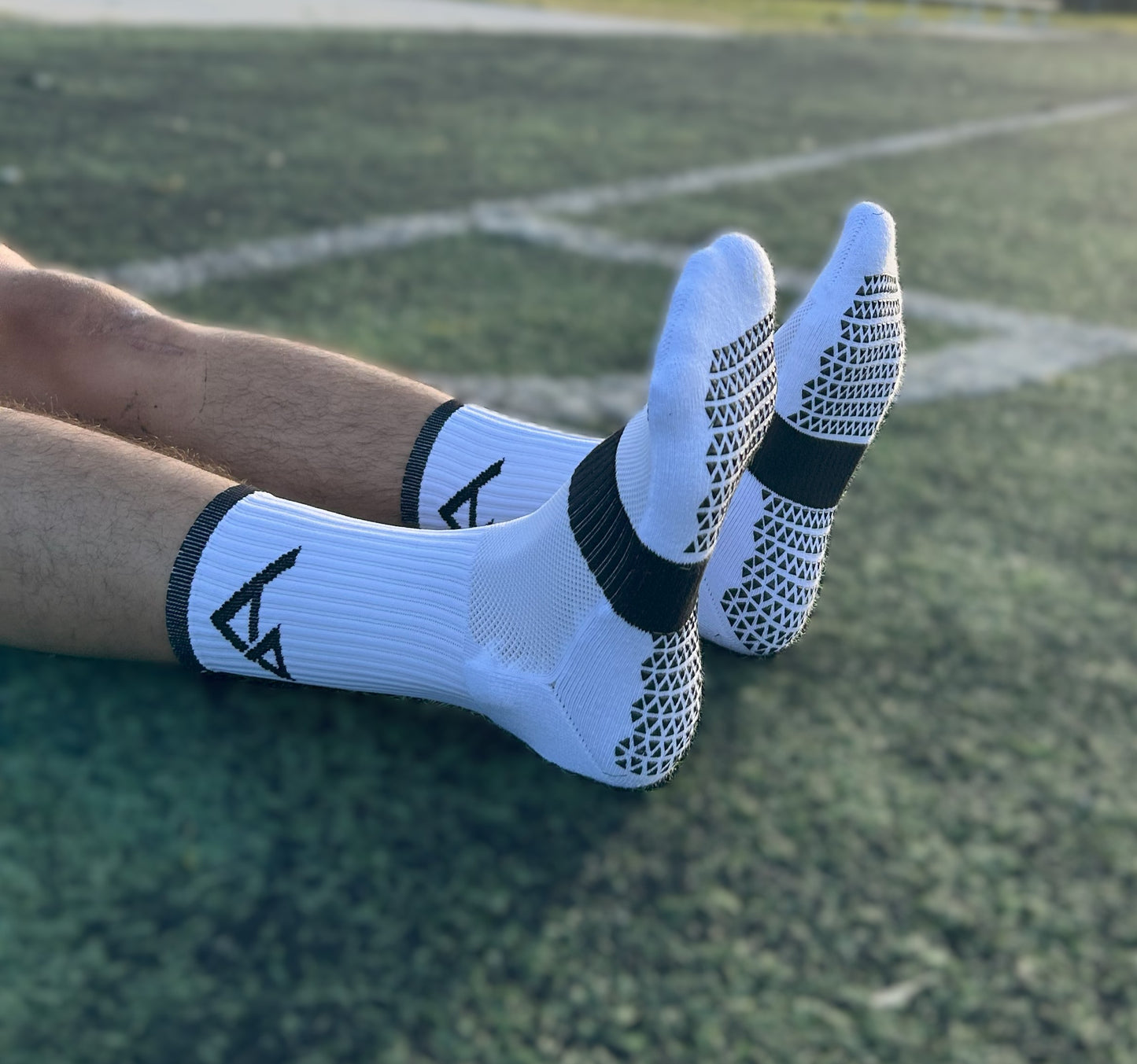 Football Aura Grip Socks White