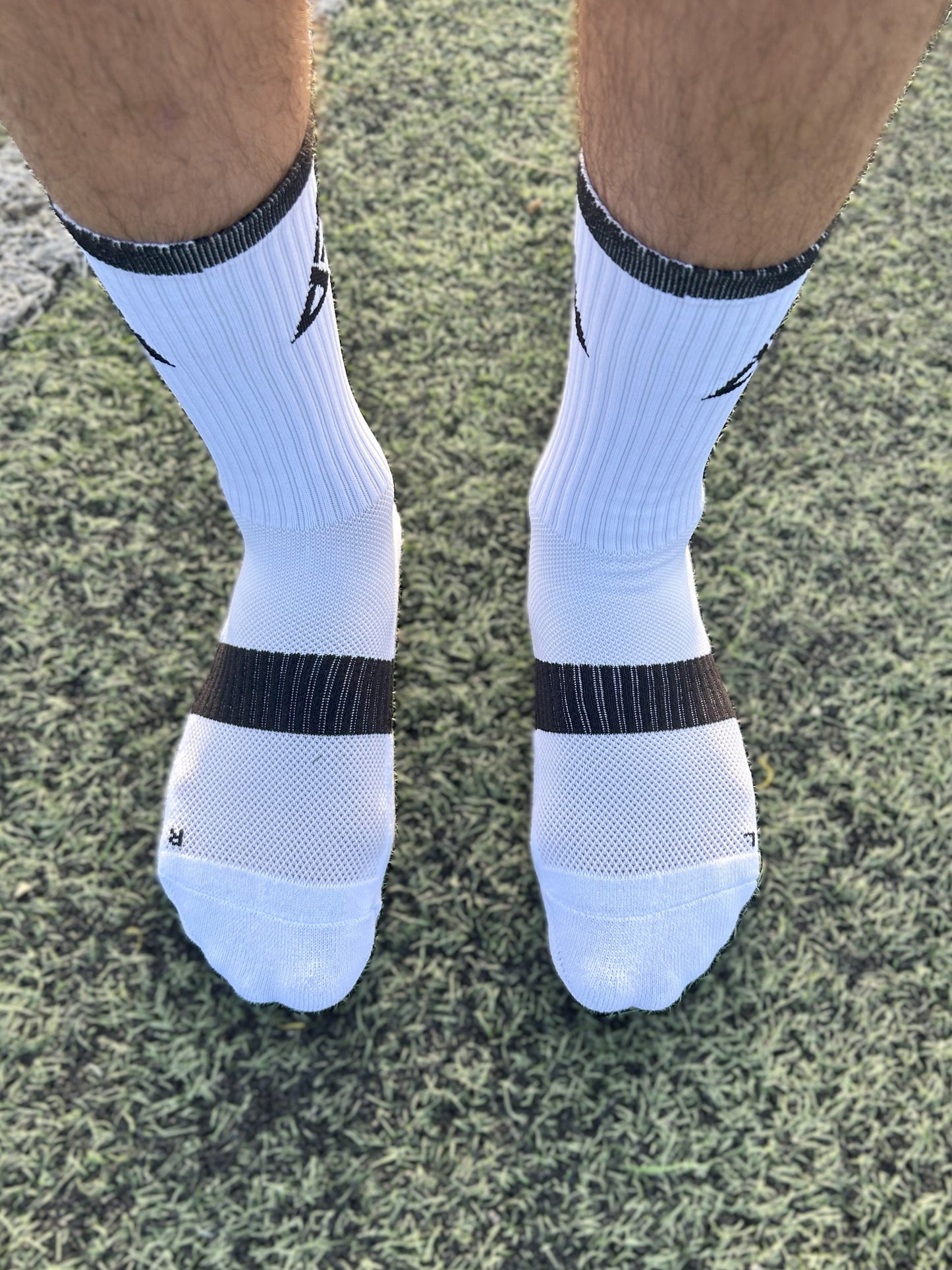 Football Aura Grip Socks White