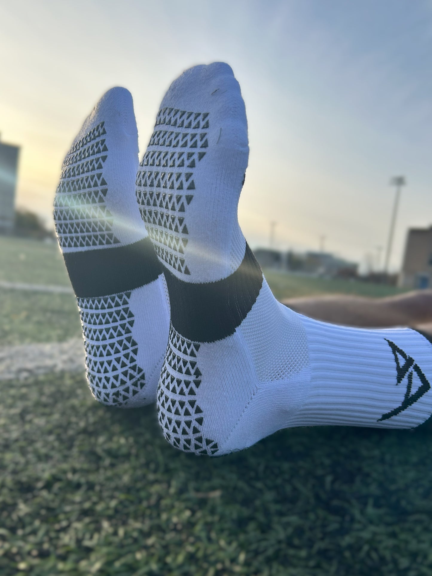 Football Aura Grip Socks White